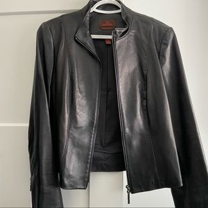 Leather Bomber Jacket